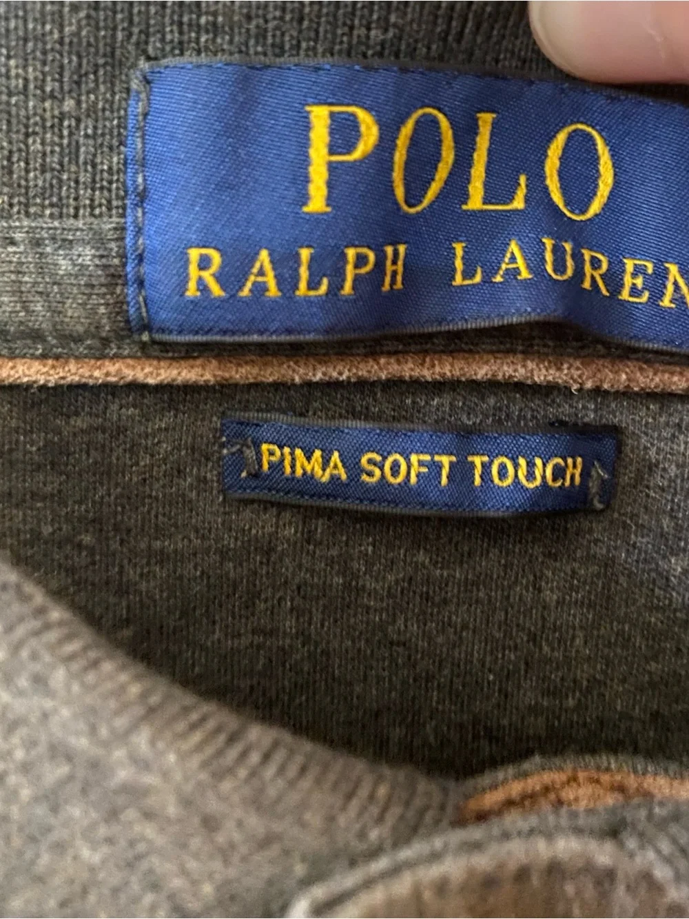 Polo Ralph Lauren Pima Soft Touch Long Sleeve Polo Shirt XXL Gray Classic Pony